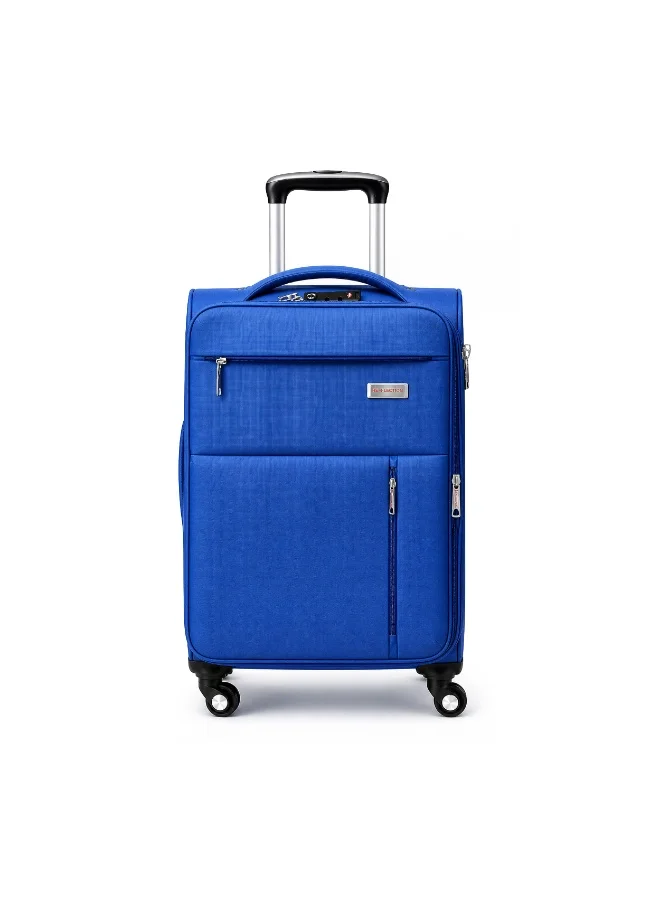 Reflection REFLECTION 20 Inch Voyager Carry-on Suitcase, Lightweight Vertical Series Travel Soft Luggage Trolley with 36L Storage Capacity and 4 Spinner Wheels, Navy Blue