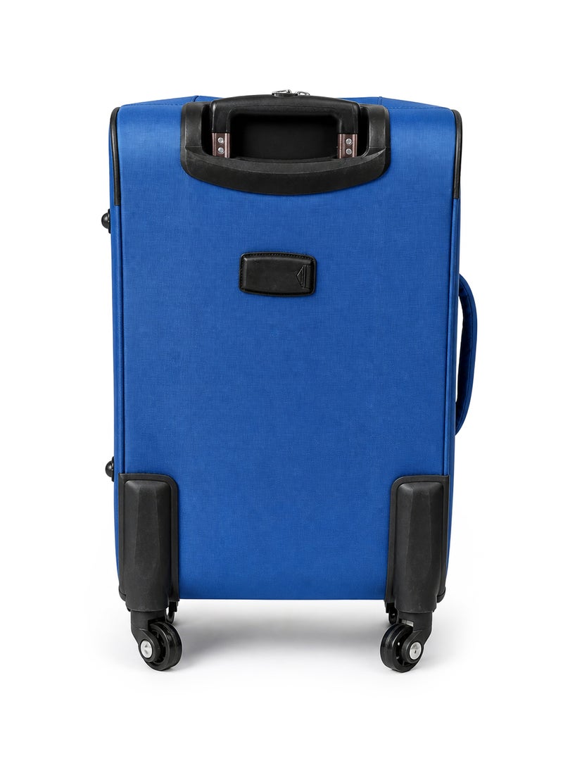 REFLECTION 20 Inch Voyager Carry-on Suitcase, Lightweight Vertical Series Travel Soft Luggage Trolley with 36L Storage Capacity and 4 Spinner Wheels, Navy Blue - Image 4