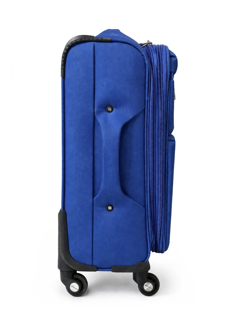 REFLECTION 20 Inch Voyager Carry-on Suitcase, Lightweight Vertical Series Travel Soft Luggage Trolley with 36L Storage Capacity and 4 Spinner Wheels, Navy Blue - Image 5