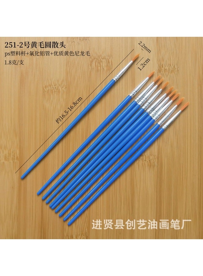 Chuangyi Acrylic Paint Pen Plastic Rod Digital Oil Painting Brush Flat Head Brush Gouline Brush Vinyl Doll Plaster Nylon Pen - Image 1