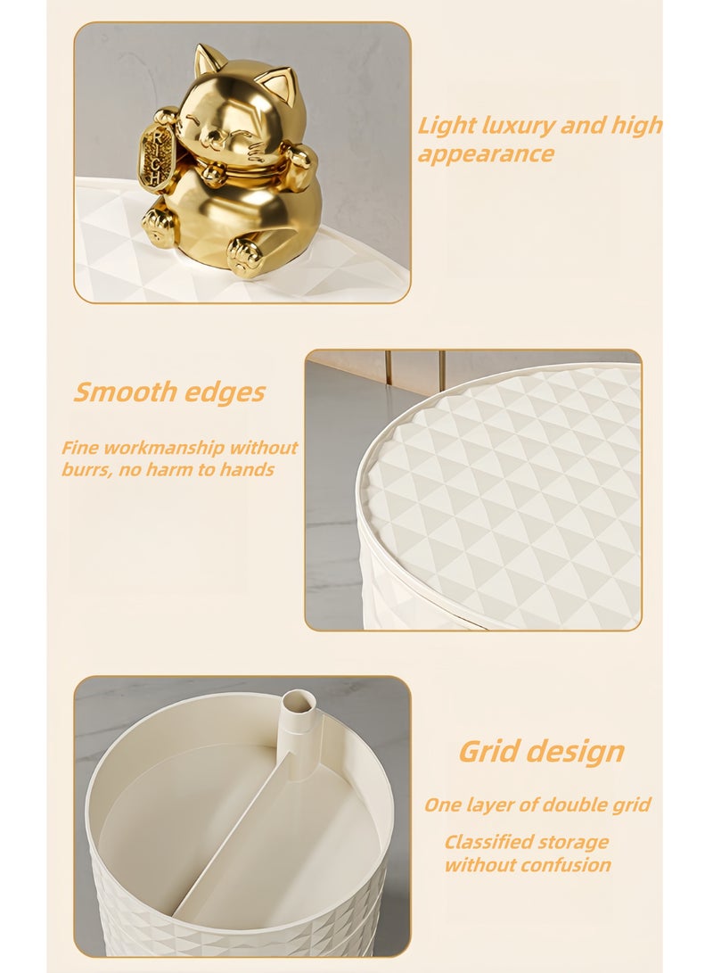 Four-layer jewelry box, jewelry storage box, jewelry storage box, rotating jewelry storage box, portable detachable grid tray jewelry storage box, suitable for earrings, rings, necklaces, bracelets, - Image 3