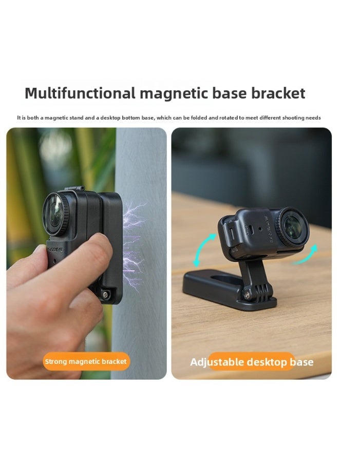 سني لايف حامل قاعدة مغناطيسية لـ DJI Osmo Nano من Sunnylife – قاعدة دوارة 360° قابلة للطي مع تثبيت سريع لكاميرا الأكشن - Image 3