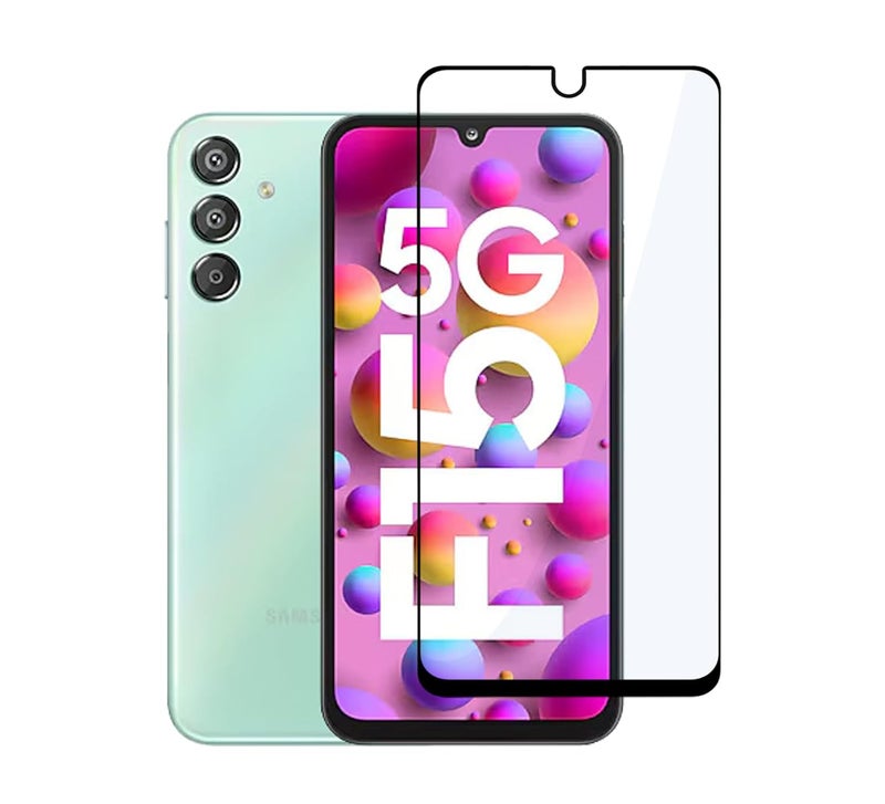 Cedo Tempered Glass for Samsung Galaxy M15 (5G) / F15 (5G) | Screen Protector Full HD Quality Tempered Glass Anti-Scratch Edge to Edge Coverage with Easy Installation Kit (Black) - Image 1