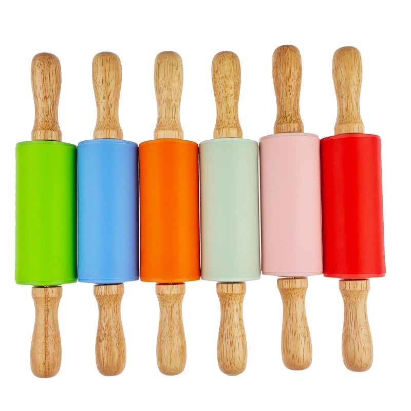Miokun 12 Pack Small Rolling Pin For Kids 9 Inch Kids Rolling Pin For Home Kitchen (6 Colors) - Image 5