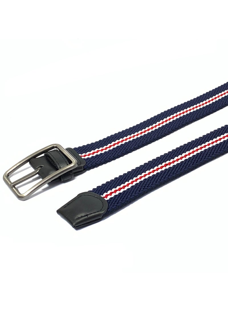 Classic Milano® Braided Canvas Woven Elastic Stretch Belt for Men/Women/Junior with Multicolored Belt men Enclosed in an Elegant Gift Box by Milano Leather - Image 5