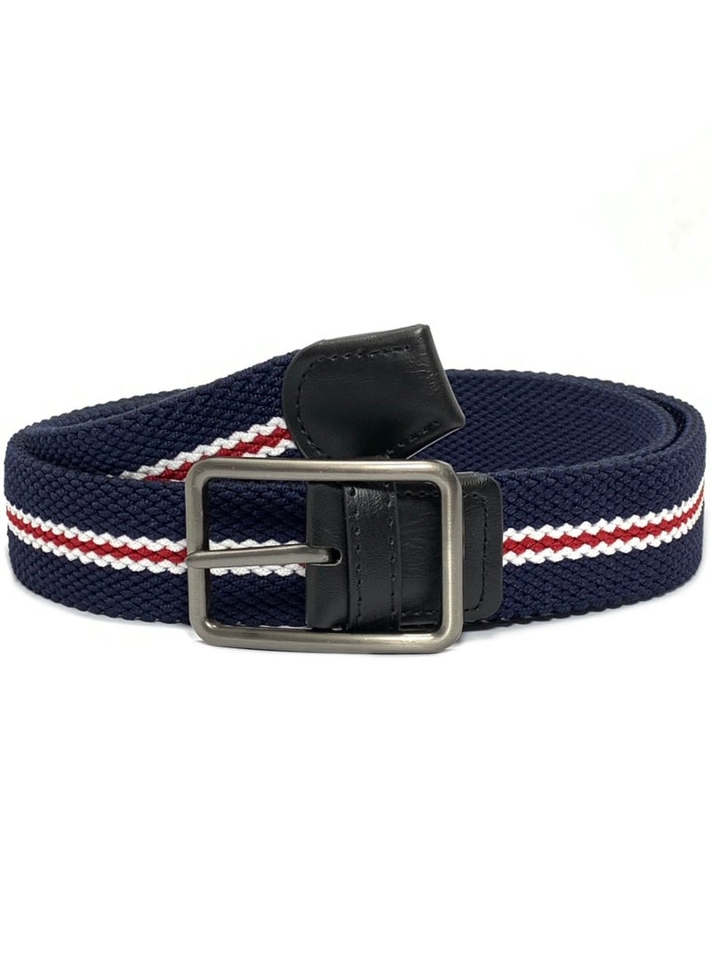 Classic Milano® Braided Canvas Woven Elastic Stretch Belt for Men/Women/Junior with Multicolored Belt men Enclosed in an Elegant Gift Box by Milano Leather - Image 3