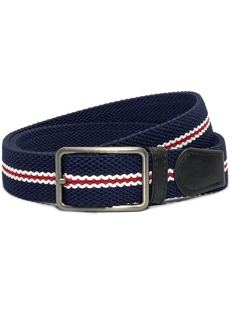 Classic Milano® Braided Canvas Woven Elastic Stretch Belt for Men/Women/Junior with Multicolored Belt men Enclosed in an Elegant Gift Box by Milano Leather - Image 2
