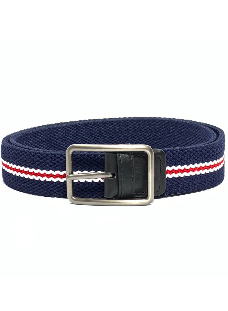 Classic Milano® Braided Canvas Woven Elastic Stretch Belt for Men/Women/Junior with Multicolored Belt men Enclosed in an Elegant Gift Box by Milano Leather - Image 4