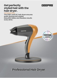 GEEPAS Hair Dryer and Straightener, 2 Speed and 2 Heat Setting/ Ceramic Plates, with Concentrator/2-in-1 Hair Styling Kit ,Perfect for Salon and At Home Styles, PTC Heater, DC Motor  - Image 3