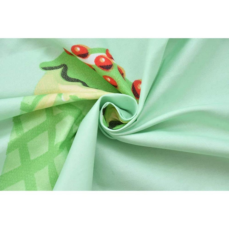 FESTIVAL HOME FURNISHINGS FESTIVAL HOME FURNISHINGS Cotton Fabric 400TC Diwan Set 60X90 Inch Bedsheet 16x16inch Cushion Covers 18x28 inch Bolster Covers Green Ice Cream  - Image 3
