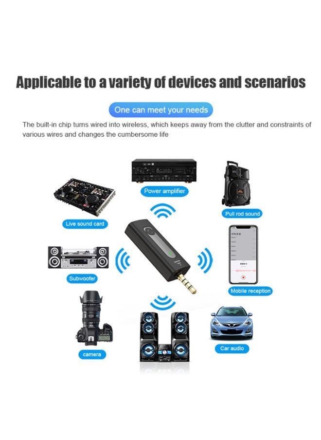 SHOPI - K35 Wireless Mic For Smartphones Laptop Desktop iPhone Collar Microphone Compatible With 3.5mm Jack Devices Wireless Mic For YouTube Vlogging ASMR Recording Podcast Interview Black - Image 1