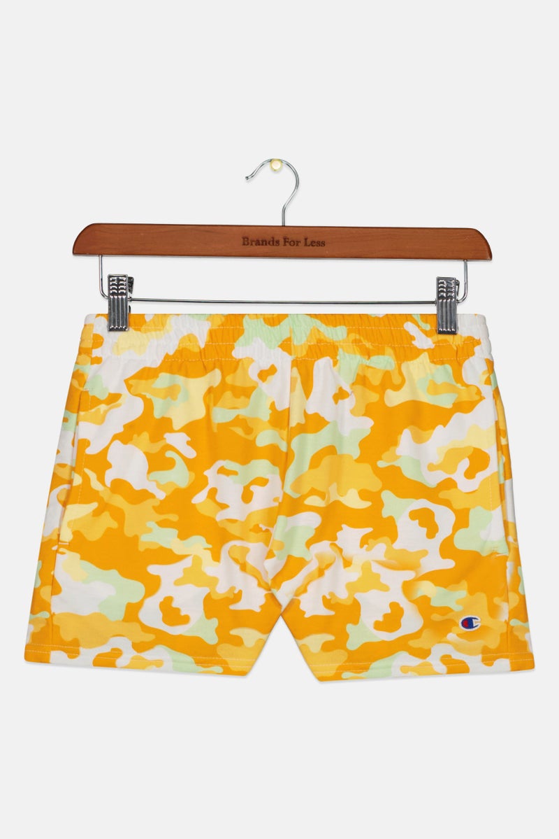 Champion Kids Girl Camouflage Pull On Shorts, Orange - Image 1