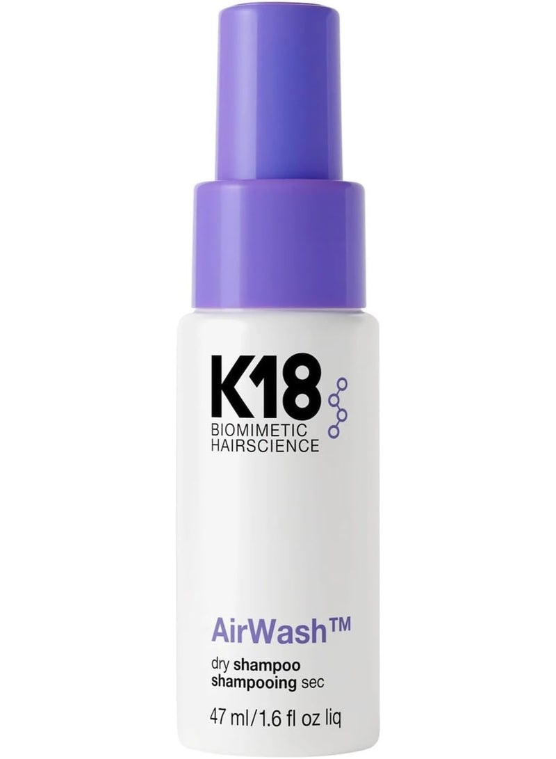 كيه ثمانية عشر K18 AirWash Dry Shampoo, Non-Aerosol, Balances Scalp & Controls Excess Oil Production, 47ml - Image 1