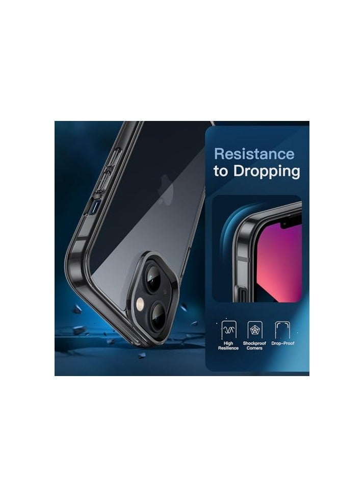 JETech 5 in 1 Case for iPhone 13 mini 5.4-Inch, with 2-Pack Screen Protector and 2-Pack Camera Lens Protector, Full Coverage Tempered Glass Film, Shockproof Bumper Phone Cover (Black) - Image 2