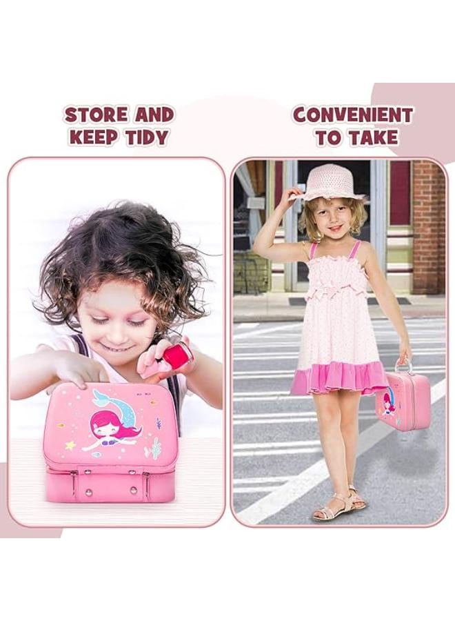 Dreamon Kids Makeup Kit for Girls, Real Make Up for Kids Washable with Cosmetics Bag Princess Toys Halloween Birthday Party Gifts for Girls Age 3 4 5 6  - Image 5