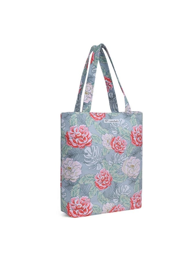 NFI essentials Tote Bags for Women with Zip, Handy Foldable Shopping Bag for Girls, Stylish Canvas Handbag Shoulder Carry Bag for Traveling & Daily Use - Image 2