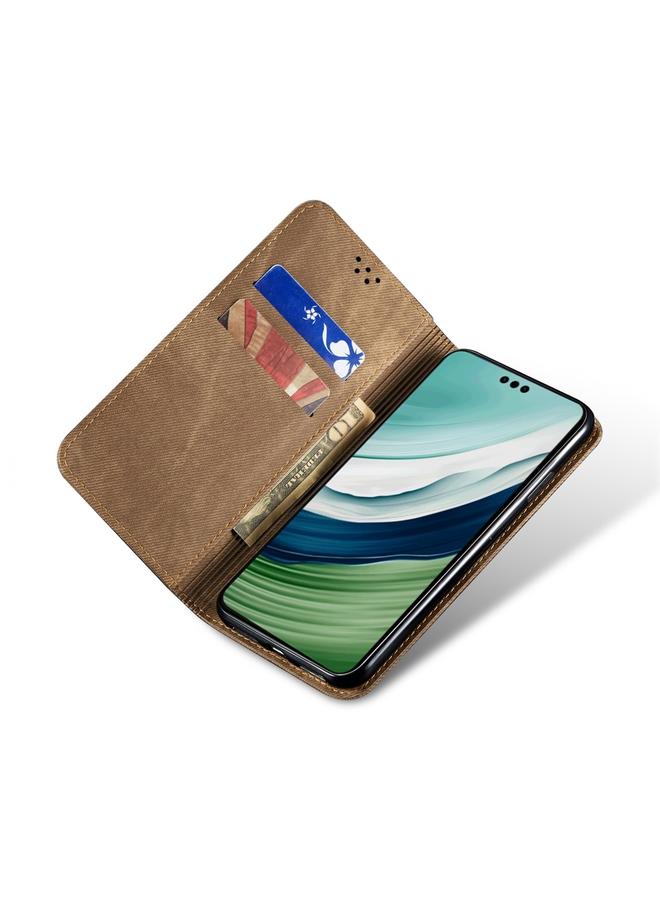 زبون جراب هاتف Honor X6A من الجلد المنفوخ بنسيج الدنيم - Image 4