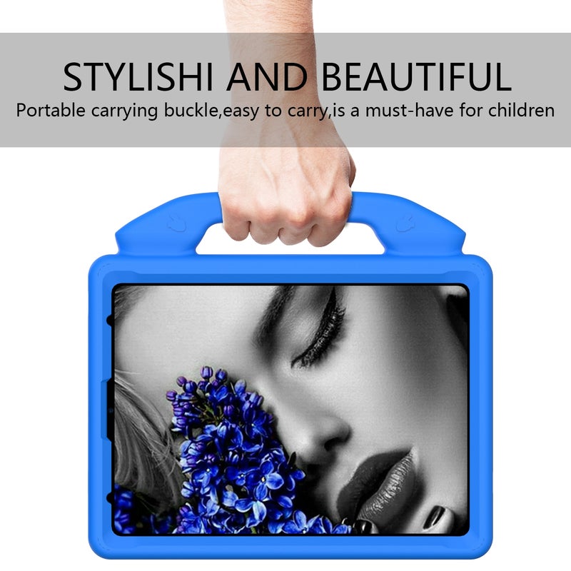 إيروريكس حافظة تابلت مقاومة للصدمات من مادة إيفا للأطفال مع حامل للإبهام لجهاز آيباد برو 11 2024 (أزرق) - Image 3
