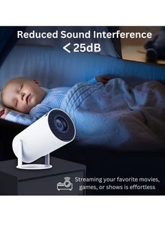 ELTRAZONE Outdoor & Home 4K Mini Projector: 1280P Portable Projector with Auto Keystone for Phone/TV Stick/Laptop (White)  - Image 5