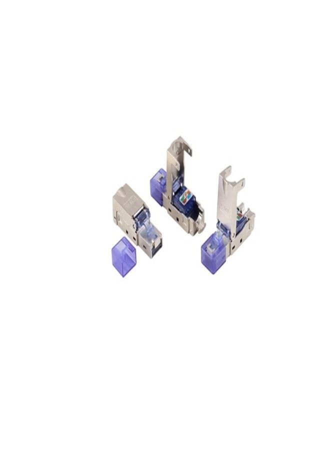 DKURVE Cat7 Rj45 Connector Ethernet Plug Adapter Tool-Free Crimping Shielded Crystal Head Network Ethernet Cable Plug pack of 2  - Image 2