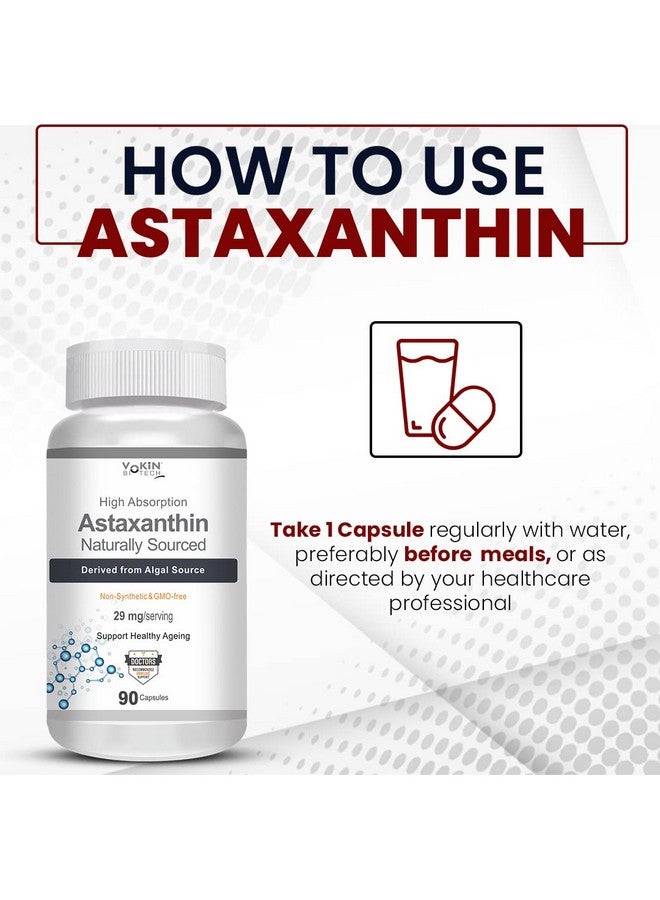 Vokin Biotech Astaxanthin 29mg - Naturally Sourced from Algae - Non-Synthetic - Best or Healthy Ageing - 90 Capsules - Image 4