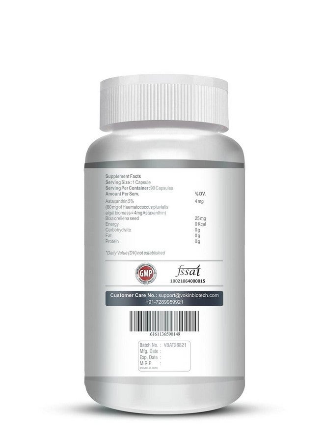 Vokin Biotech Astaxanthin 29mg - Naturally Sourced from Algae - Non-Synthetic - Best or Healthy Ageing - 90 Capsules - Image 3