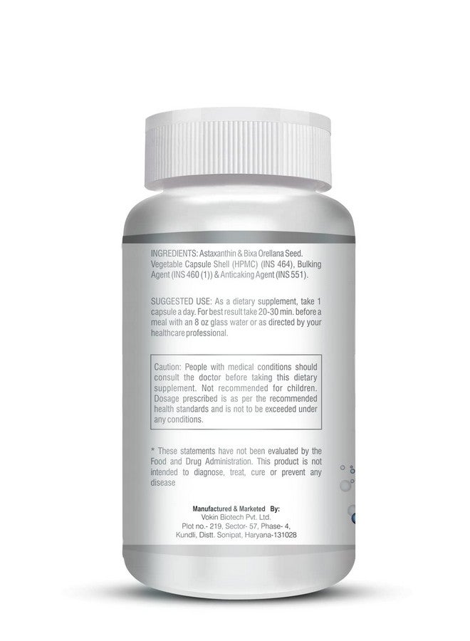 Vokin Biotech Astaxanthin 29mg - Naturally Sourced from Algae - Non-Synthetic - Best or Healthy Ageing - 90 Capsules - Image 2