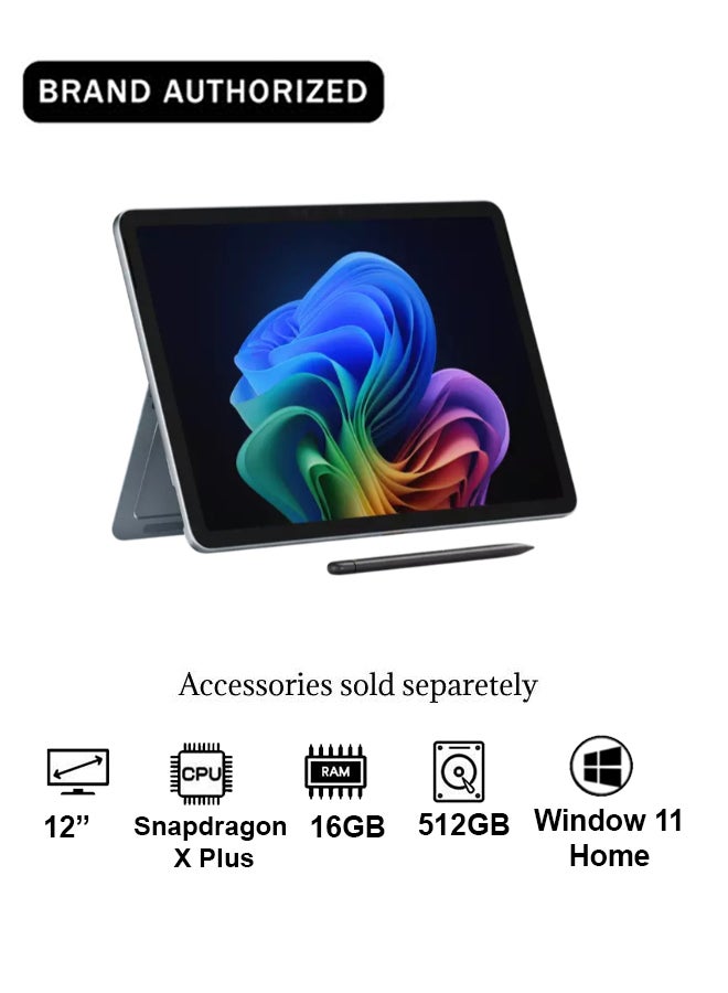 Microsoft Surface Laptop With 12 Inch LCD Touchscreen Display, Snapdragon X Plus Processor/16GB RAM DDR5/512GB SSD/Qualcomm Adreno Graphics/Windows 11 Home/ English/Arabic Ocean - Image 1
