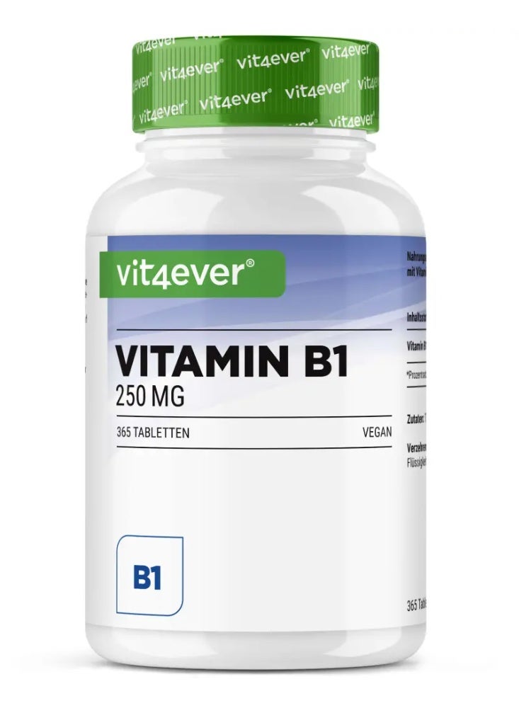Vit4ever Vitamin B1 , to supports energy metabolism and Promotes nerve function , 365 tablets - Image 1