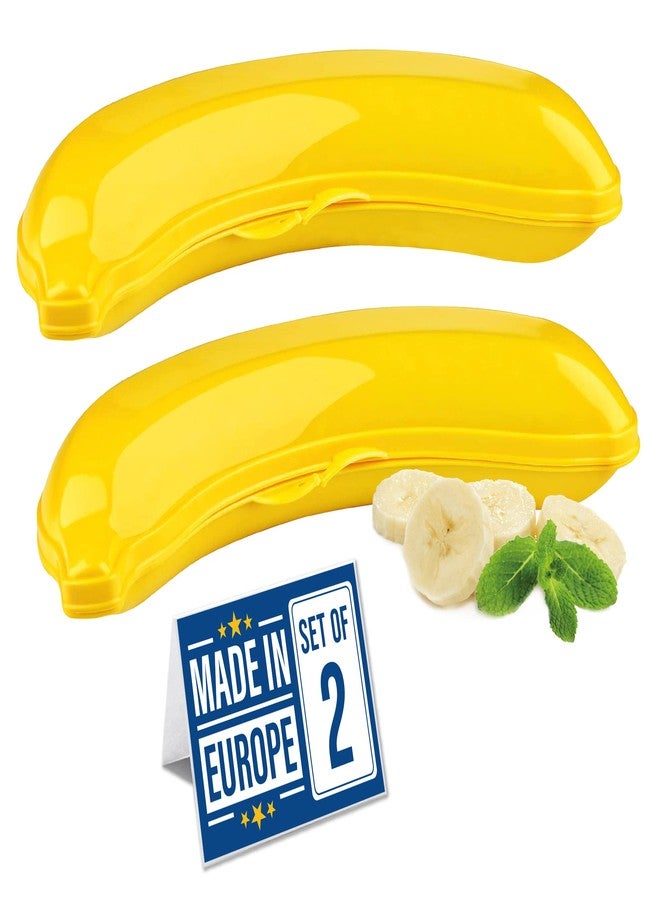 Crystalia Banana Case 23 cm, 2 Packs, Reusable Premium Quality Protector, 100% BPA-Free Banana Saver Case, Dishwasher Safe, Fruit Keep Fresh Container - Image 2
