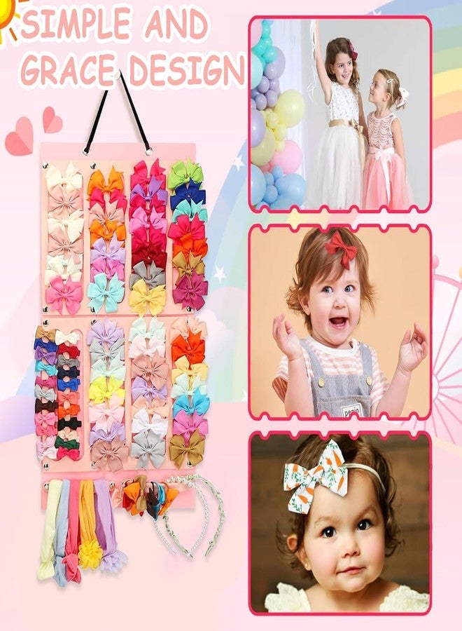 TRICWELL Hair Bow Holder, Headband Storage Holder, Hair Bows Organizer for Girls, Baby Hair Accessory Storage Display with Sturdy Rope, Hair Clips Storage Hanger, Wall Hanging Hair Bows Organizer - Image 5