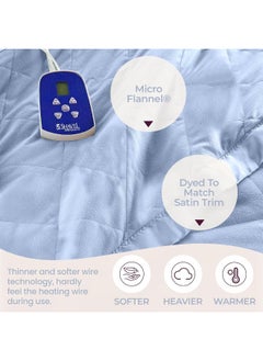 Thermee Micro Flannel Thermee Micro Flannel Queen-Size Electric Heated Blanket  - Image 2