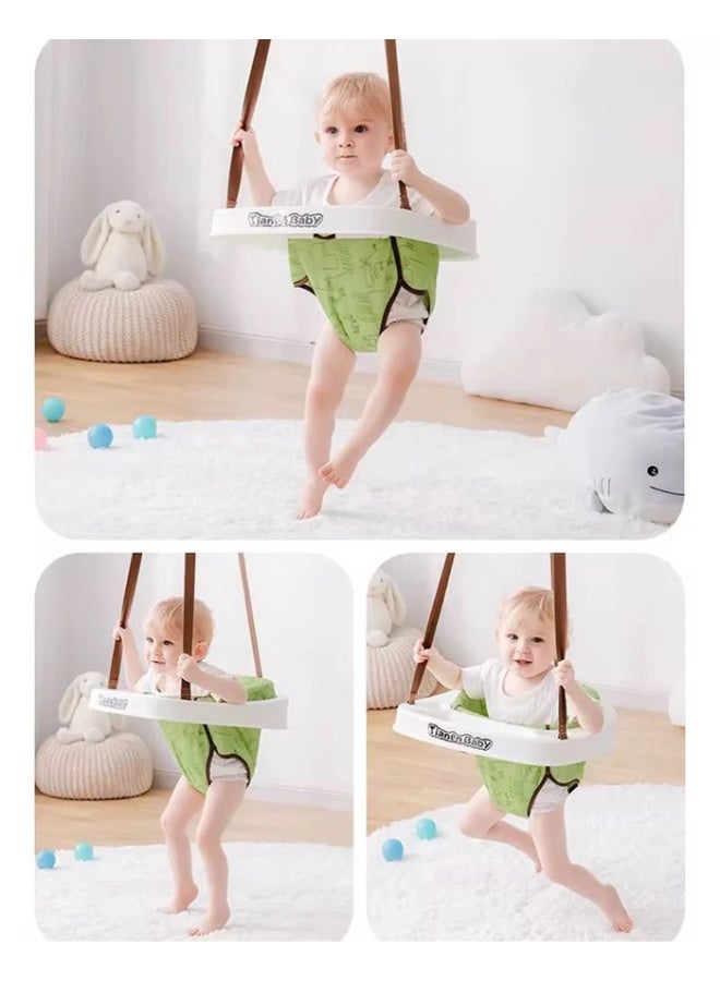 كرسي معلق وقافز للأطفال مزود بمقعد مبطن وأشرطة قابلة للتعديل ونابض ممتص للصدمات - Image 4