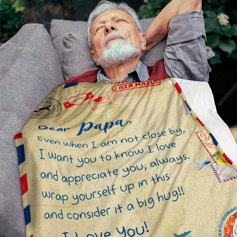 Dfaqehk هدايا Dfaqehk Papa من هدايا عيد ميلاد الأحفاد لبابا أفضل بابا من أي وقت مضى هدايا من حفيدة حفيد هدية لبابا من أحفاد بابا هدايا رمي بطانية 60 × 50 بوصة - Image 3