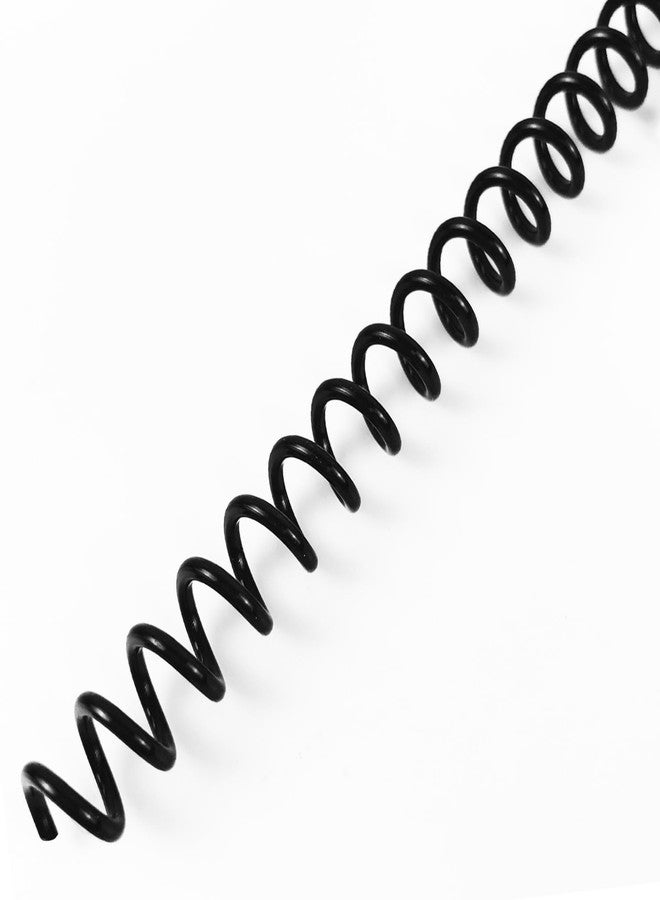 Binditek 100 Pack Plastic Spiral Binding Coils, 7mm (9/32"), 35 Sheet Capacity, 4:1 Pitch, Black, 48 Loops, for Letter Size, for Students and Coworkers - Image 1