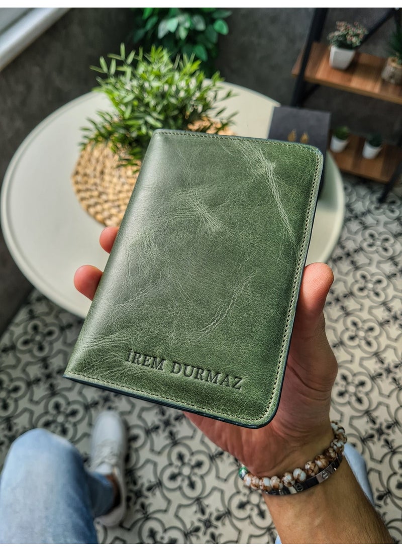 VISSO 911 Genuine Leather Personalized Passport Cover  - Image 3