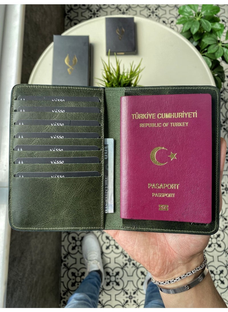 VISSO 911 Genuine Leather Personalized Passport Cover  - Image 1