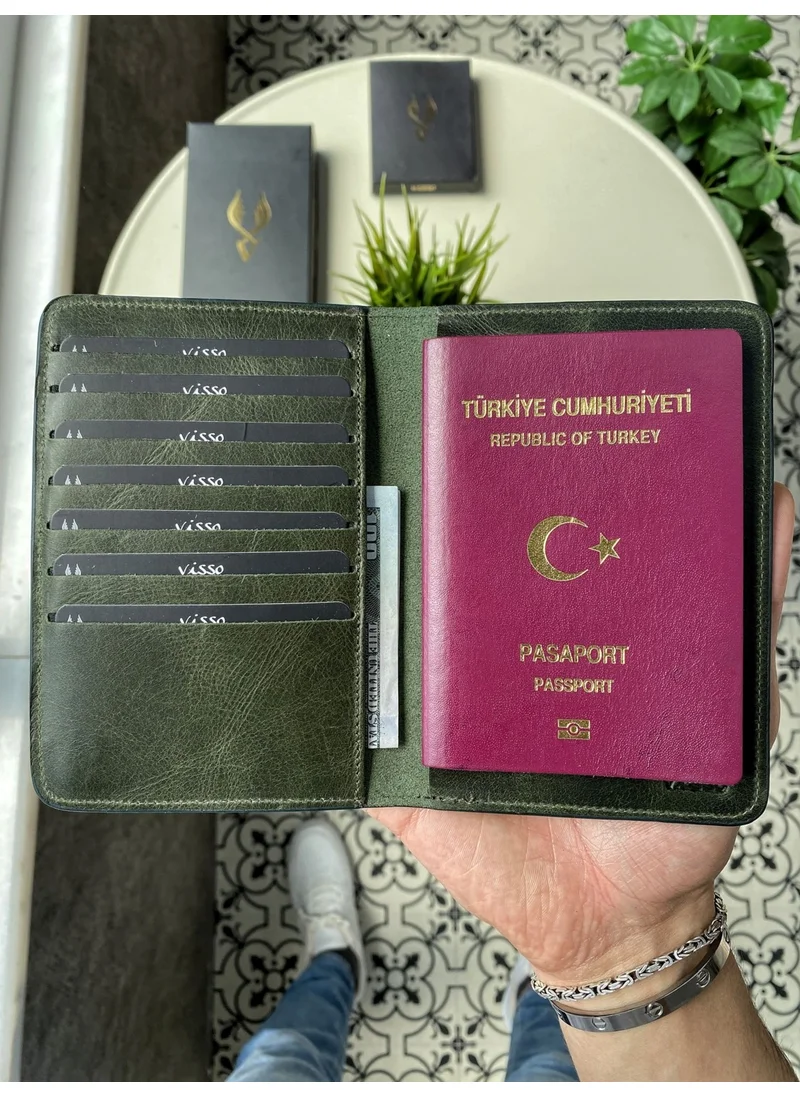 فيسسو 911 Genuine Leather Personalized Passport Cover