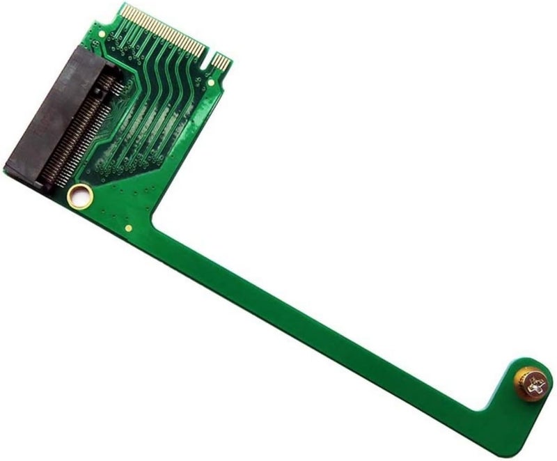Rog Ally Handheld M.2 SSD Adapter, 90 Degree 2230 to 2280 NVMe M-Key 5Pin PCIe 4.0 SSD Expansion Upgrade Converter Board, Green - Image 1
