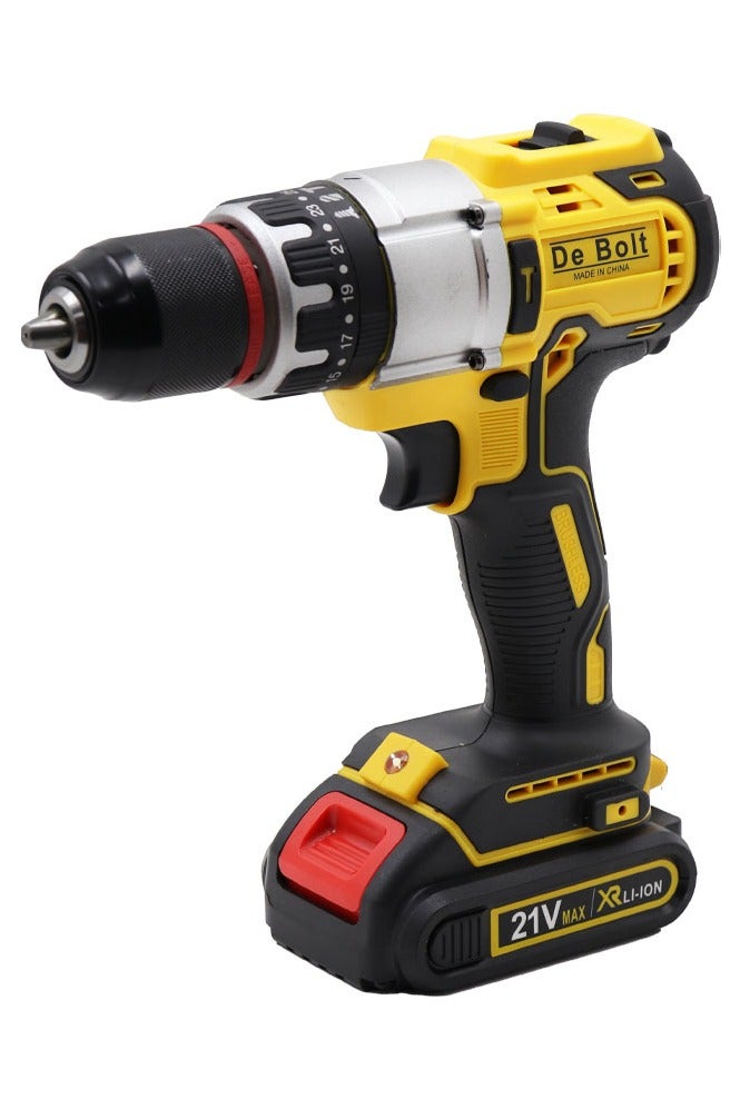 De Bolt Cordless Drill 21 Volt Battery With 13mm Steel Head And Speed Control - Image 2