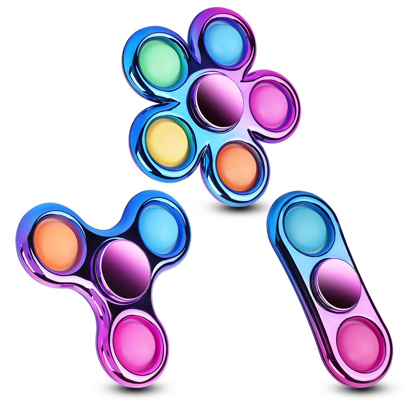 Figrol Fidget Toys 3 Pack,Pop Fidget Spinner for Kids & Adults Relieves Stress and Calm Down,Sensory Toys for Kids with Autism ADHD Toy - Image 1