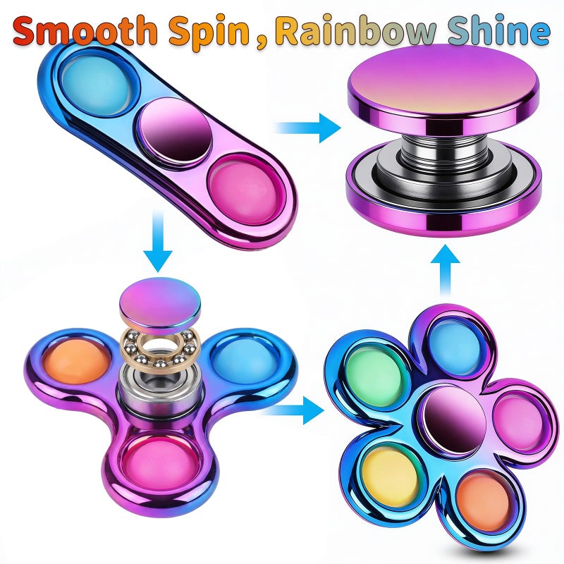 Figrol Fidget Toys 3 Pack,Pop Fidget Spinner for Kids & Adults Relieves Stress and Calm Down,Sensory Toys for Kids with Autism ADHD Toy - Image 4