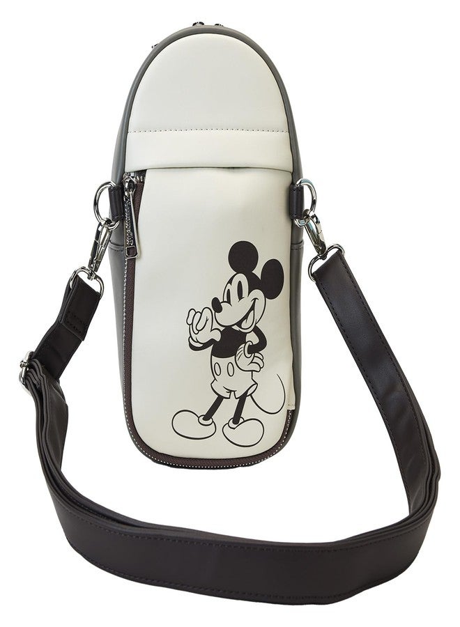 Loungefly Disney Mickey and Friends Faux Leather and Canvas Water Bottle Crossbody Bag - Image 3