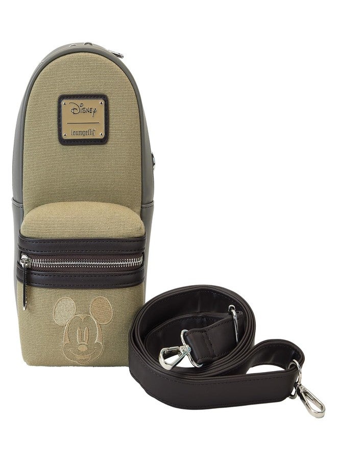 Loungefly Disney Mickey and Friends Faux Leather and Canvas Water Bottle Crossbody Bag - Image 4