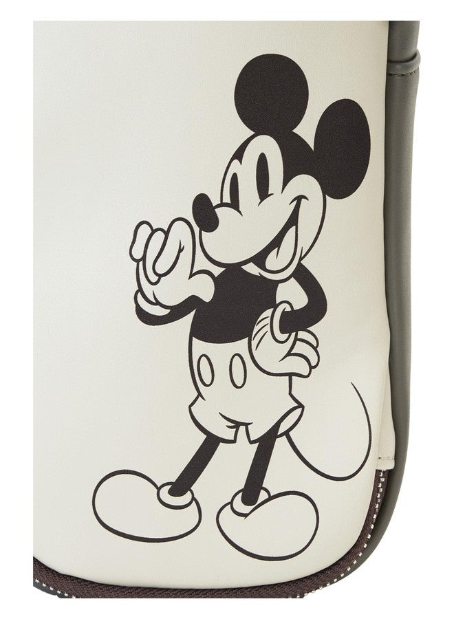 Loungefly Disney Mickey and Friends Faux Leather and Canvas Water Bottle Crossbody Bag - Image 2