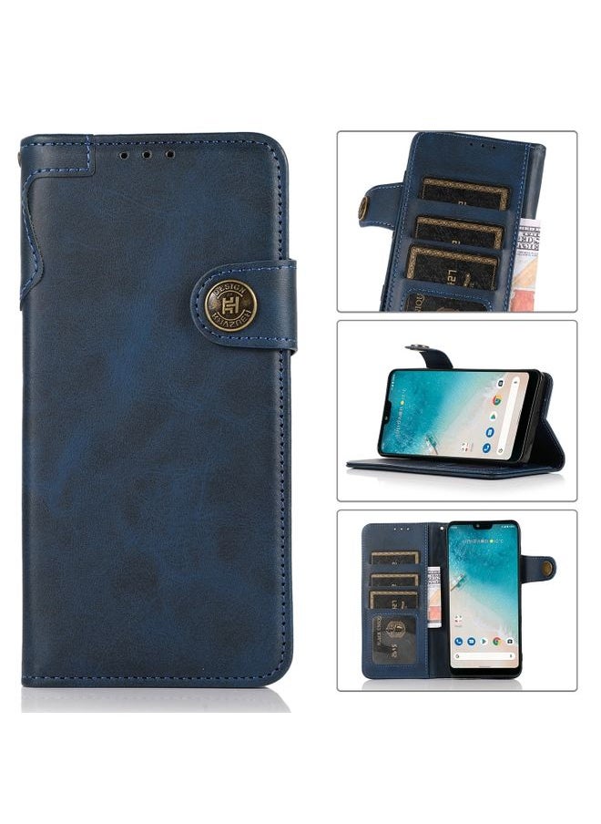 Generic - Case Cover For Samsung Galaxy A82 5G / Quantum 2 KHAZNEH Dual-Splicing Cowhide Texture Horizontal Flip Leather Case with Holder & Card Slots & Wallet & Lanyard Blue - Image 1