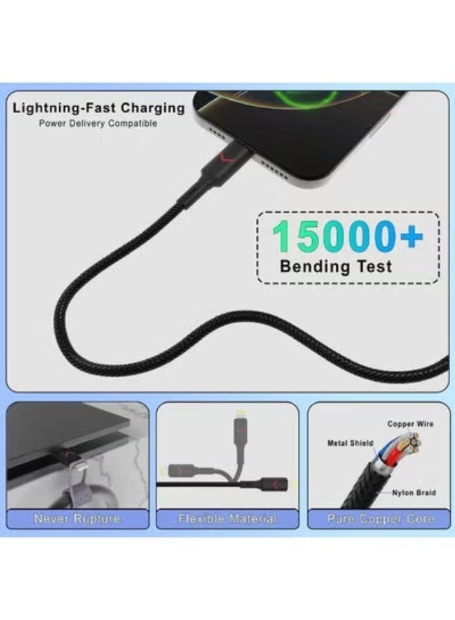 HAKK USB-C to Lightning Fast Charging Cable 1M | MFi Certified PD Power Delivery | High-Speed Data & Charging Cable for iPhone 13, 12, 11, XR, XS, iPad & Lightning Devices - Image 4