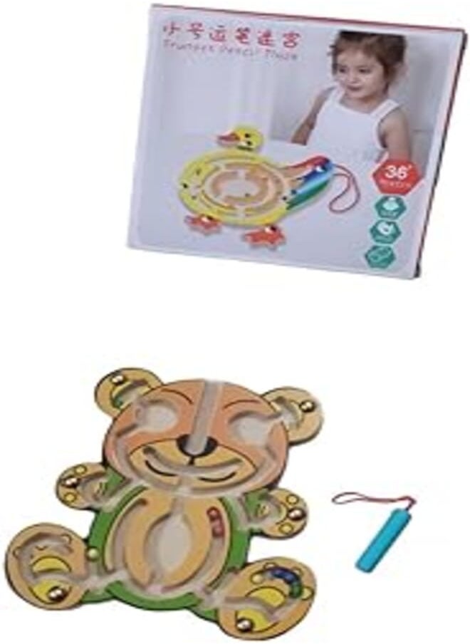 Al Safwa AlSafwa Animal Maze with Bear Magnet Pen, Multicolor, W27-7-B 