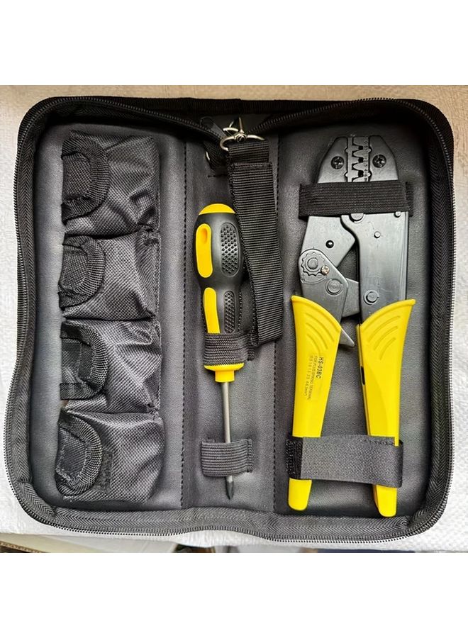 11Pcs Crimping Tool Kit With 8 Jaws Screwdriver Oxford Bag For Common Terminal Blocks - Image 1