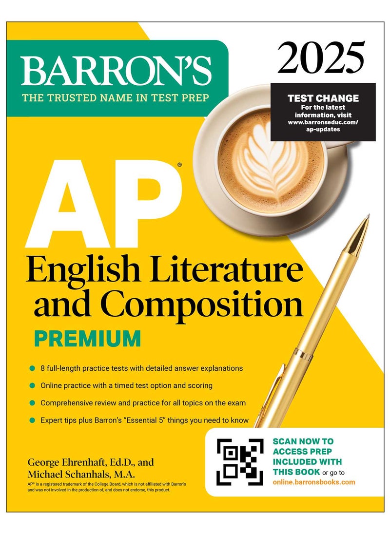 AP English Literature and Composition Premium, 2025: Prep Book with 8 Practice Tests + Comprehensive Review + Online Practice 